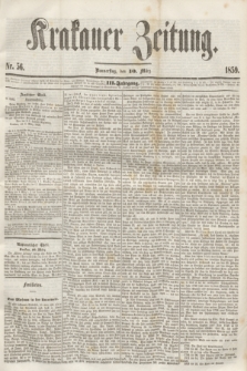 Krakauer Zeitung.Jg.3, Nr. 56 (10 März 1859) + dod.