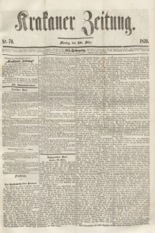 Krakauer Zeitung.Jg.3, Nr. 70 (28 März 1859)