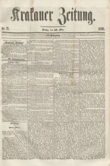 Krakauer Zeitung.Jg.3, Nr. 71 (29 März 1859)