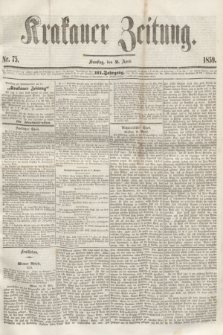 Krakauer Zeitung.Jg.3, Nr. 75 (2 April 1859) + dod.