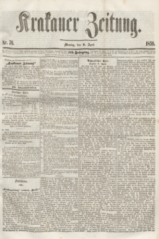 Krakauer Zeitung.Jg.3, Nr. 76 (4 April 1859) + dod.