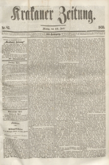 Krakauer Zeitung.Jg.3, Nr. 82 (11 April 1859)