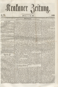 Krakauer Zeitung.Jg.3, Nr. 113 (18 Mai 1859)