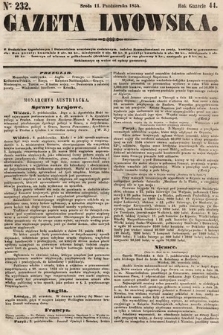 Gazeta Lwowska. 1854, nr 232