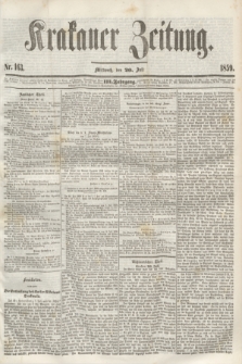 Krakauer Zeitung.Jg.3, Nr. 163 (20 Juli 1859)