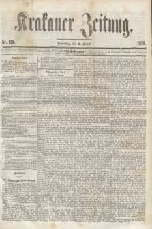 Krakauer Zeitung.Jg.3, Nr. 176 (4 August 1859)