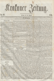 Krakauer Zeitung.Jg.3, Nr. 177 (5 August 1859)