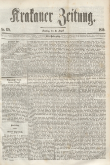 Krakauer Zeitung.Jg.3, Nr. 178 (6 August 1859) + dod.