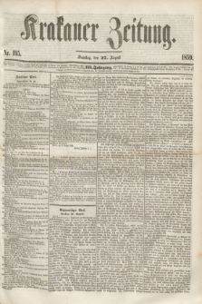 Krakauer Zeitung.Jg.3, Nr. 195 (27 August 1859)