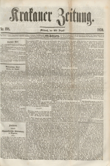 Krakauer Zeitung.Jg.3, Nr. 198 (31 August 1859)