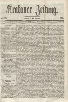 Krakauer Zeitung.Jg.3, Nr. 206 (10 September 1859)