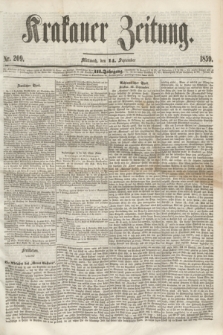 Krakauer Zeitung.Jg.3, Nr. 209 (14 September 1859) + dod.