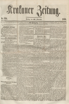 Krakauer Zeitung.Jg.3, Nr. 220 (27 September 1859)