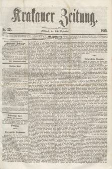 Krakauer Zeitung.Jg.3, Nr. 221 (28 September 1859)