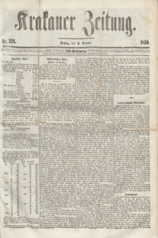 Krakauer Zeitung.Jg.3, Nr. 226 (4 October 1859) + dod.