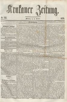 Krakauer Zeitung.Jg.3, Nr. 227 (5 October 1859)