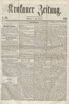 Krakauer Zeitung.Jg.3, Nr. 233 (12 October 1859) + dod.