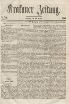 Krakauer Zeitung.Jg.3, Nr. 240 (20 October 1859)
