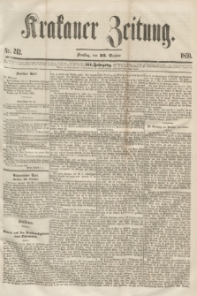Krakauer Zeitung.Jg.3, Nr. 242 (22 October 1859)