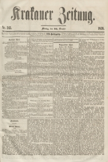Krakauer Zeitung.Jg.3, Nr. 243 (24 October 1859)