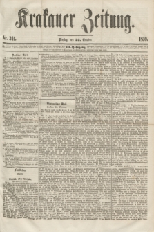 Krakauer Zeitung.Jg.3, Nr. 244 (25 October 1859)