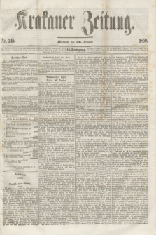 Krakauer Zeitung.Jg.3, Nr. 245 (26 October 1859) + dod.