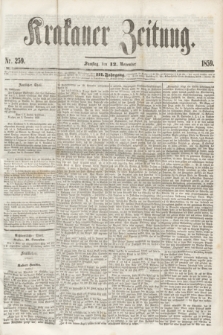 Krakauer Zeitung.Jg.3, Nr. 259 (12 November 1859) + dod.