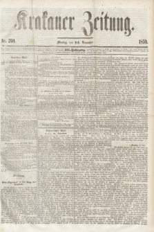Krakauer Zeitung.Jg.3, Nr 260 (14 November 1859)
