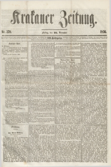 Krakauer Zeitung.Jg.3, Nr. 270 (25 November 1859)