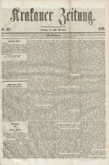 Krakauer Zeitung.Jg.3, Nr. 271 (26 November 1859)