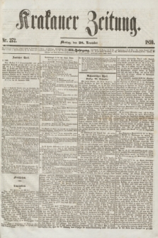 Krakauer Zeitung.Jg.3, Nr. 272 (28 November 1859)