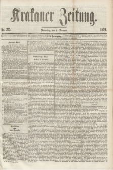 Krakauer Zeitung.Jg.3, Nr. 275 (1 December 1859) + dod.