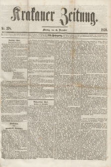 Krakauer Zeitung.Jg.3, Nr. 278 (5 December 1859) + dod.