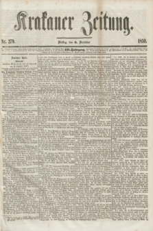 Krakauer Zeitung.Jg.3, Nr. 279 (6 December 1859) + dod.