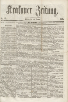 Krakauer Zeitung.Jg.3, Nr. 283 (12 December 1859)