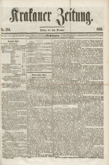 Krakauer Zeitung.Jg.3, Nr. 284 (13 December 1859)