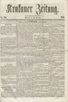 Krakauer Zeitung.Jg.3, Nr. 285 (14 December 1859)