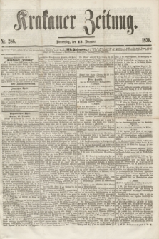 Krakauer Zeitung.Jg.3, Nr. 286 (15 December 1859)