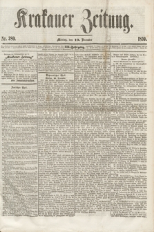 Krakauer Zeitung.Jg.3, Nr. 289 (19 December 1859) + dod.