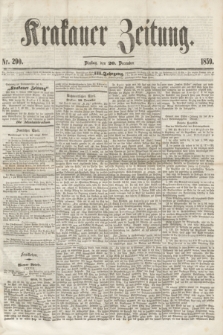 Krakauer Zeitung.Jg.3, Nr. 290 (20 December 1859)