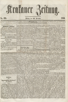 Krakauer Zeitung.Jg.3, Nr. 295 (27 December 1859) + dod.