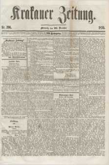 Krakauer Zeitung.Jg.3, Nr. 296 (28 Dezember 1859) + dod.