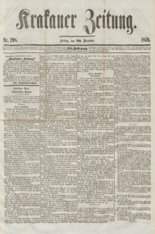 Krakauer Zeitung.Jg.3, Nr. 298 (30 December 1859)