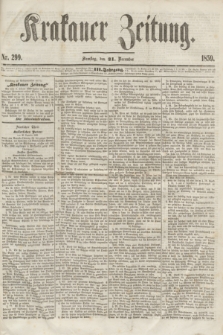 Krakauer Zeitung.Jg.3, Nr. 299 (31 December 1859)