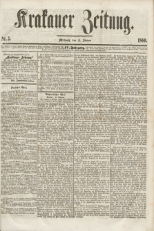 Krakauer Zeitung.Jg.4, Nr. 3 (4 Jänner 1860)