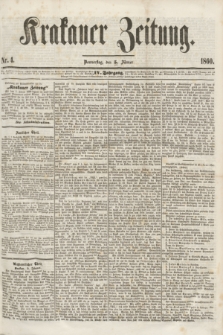 Krakauer Zeitung.Jg.4, Nr. 4 (5 Jänner 1860)