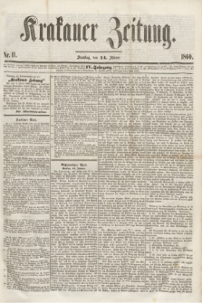 Krakauer Zeitung.Jg.4, Nr. 11 (14 Jänner 1860) + dod.