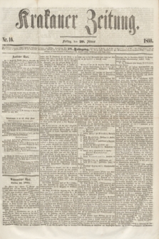 Krakauer Zeitung.Jg.4, Nr. 16 (20 Jänner 1860)