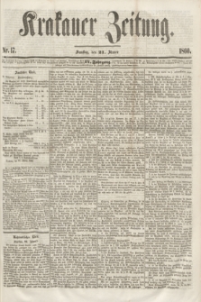 Krakauer Zeitung.Jg.4, Nr. 17 (21 Jänner 1860) + dod.
