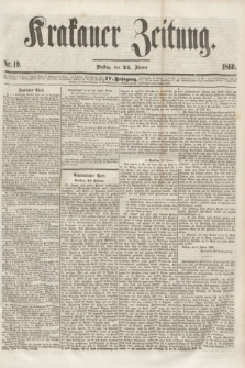 Krakauer Zeitung.Jg.4, Nr. 19 (24 Jänner 1860) + dod.